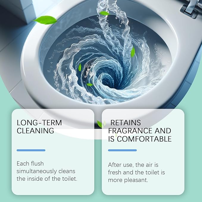 Toilet Cleaner, Automatic Toilet Cleaner for Continuous Cleaning, Long-Lasting, No-Scrub Action – Helps Reduce Hard Water Stains & Odor in the Bowl