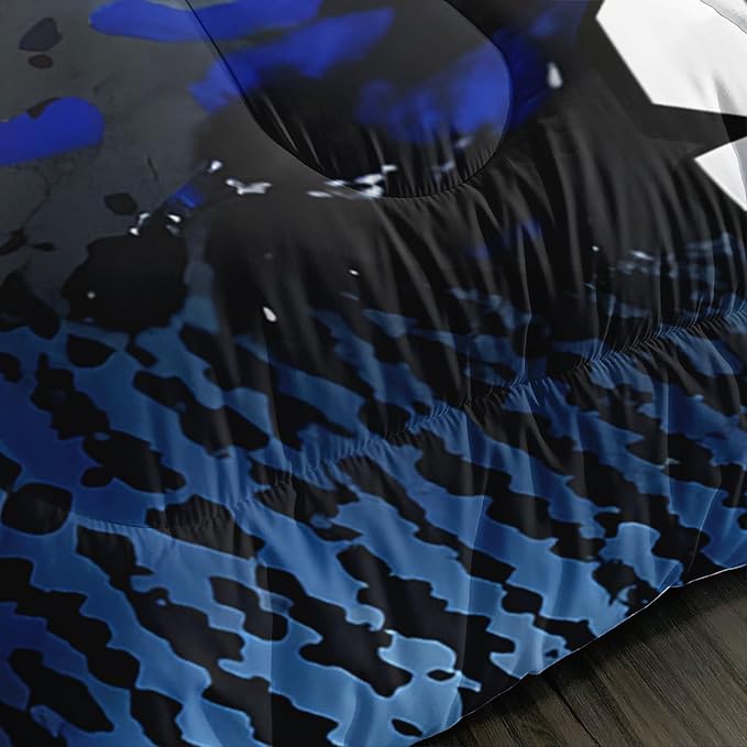 Football Comforter Set Full Size,Balls Game Pattern Kids Comforter for Boys Girls Teens Soccer Room Decor,Sports Themed Football Court Bedding Sets with 2 Pillowcases.