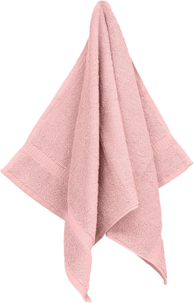 Luxury Hotel & Spa Ultra Soft Hand Towels 100% Turkish Cotton - Pink - Set of 4