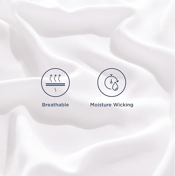 Bedsure Cooling Sheets Twin XL, Rayon Derived from Bamboo, Breathable & Soft Twin XL Sheet Sets, Deep Pocket Up to 16 Inches, Hotel Luxury Silky Dorm Bedding for Hot Sleepers, White