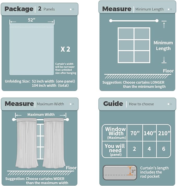 BGment 100% Blackout Curtains for Bedroom 84 Inch Length 2 Panels, Thermal Insulated Room Darkening Curtains Rod Pocket Soundproof Bedroom Living Room Window Curtains, Sand, Each 52 Inch Wide