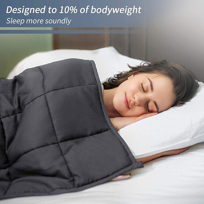 Smart Queen Weighted Blanket for Adults,(78"x85",25lbs Grey) Full Size Soft Cooling Heavy Blanket for Sleeping, Breathable Blanket with Glass Beads Perfect for 220-280 lbs,All Season,Machine Washable