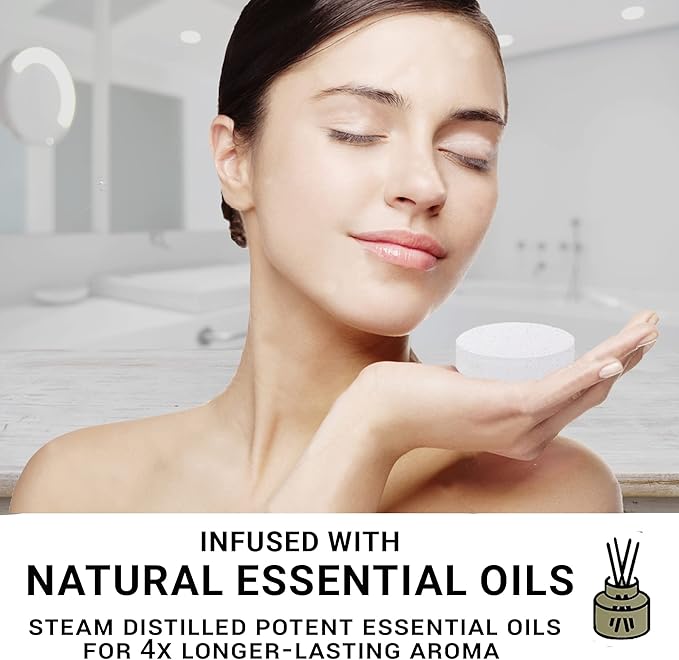 Shower Steamers Aromatherapy - Shower Bombs w/Organic Essential Oils for Vaporizing Steam Spa Relaxation, Stocking Stuffers, Relaxing Self Care Christmas Gifts for Men, Women, Him Her, Boss, Coworker