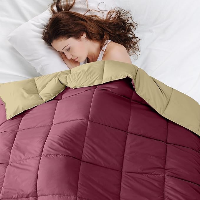 Modern Threads Down Alternative Reversible Comforter Red/Beige California King