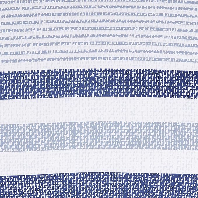 Amazon Basics Twin/Twin XL Size Comforter Sets, Ultra-Soft Lightweight Microfiber Reversible 2-Piece Bedding, Blue Denim/Beige Stripes, Striped