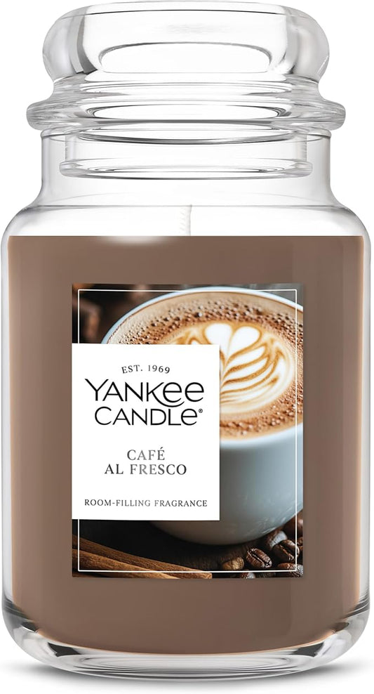 Yankee Candle Café Al Fresco Scented Candle, 22oz Large Jar with up to 150 Hour Burn Time, Giftable