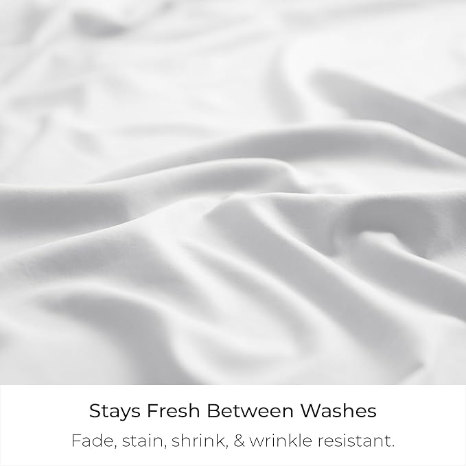 Mellanni Bed Skirt Queen Size - Bed Skirting - 15-Inch Tailored Drop Pleated Dust Ruffle - Hotel Luxury Bedding - Wrinkle, Fade, Stain Resistant - 1 Bedskirt (Queen, White)