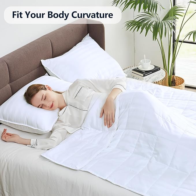 Weighted Blanket Kids (36"x48" 5lbs),Ultra Soft and Cozy Cooling Weighted Blanket Kids,Heavy Blanket with Machine Washable Soft Blanket, Ivory