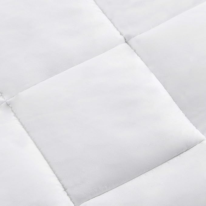 Amazon Basics Soft White Down Alternative Comforter and Duvet Insert with Corner Tabs, Cozy and Heavy, King Size, Warm