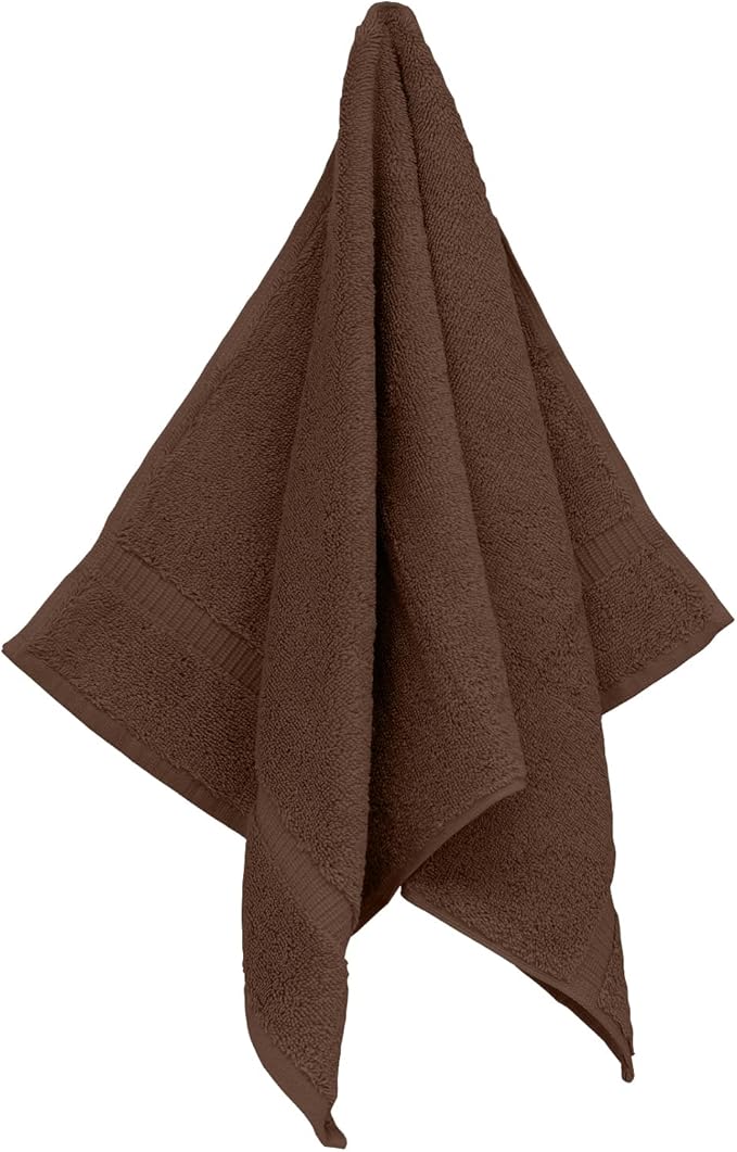 Luxury Hotel & Spa Ultra Soft Hand Towels 100% Turkish Cotton - Cocoa - Set of 4