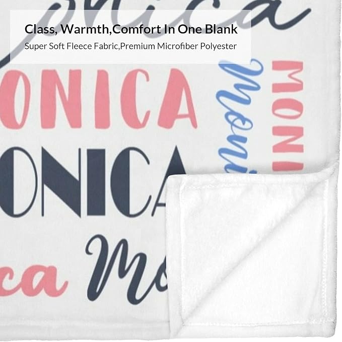 Name Blanket Personalized Blanket for Adult Kids Flannel Customize Throw Blanket Custom (Color 10, 30 x 40 Inches)