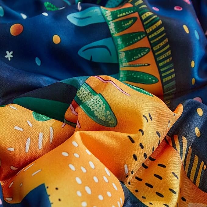 Wajade 7 Piece Dinosaur Comforter Set for Boys 3D Blue Dinosaur Print Bedding Set for Kids Teens Bed in A Bag Full Size (1 Comforter, 1 Flat Sheet, 1 Fitted Sheet, 2 Pillowcase and 2 Pillow Sham)