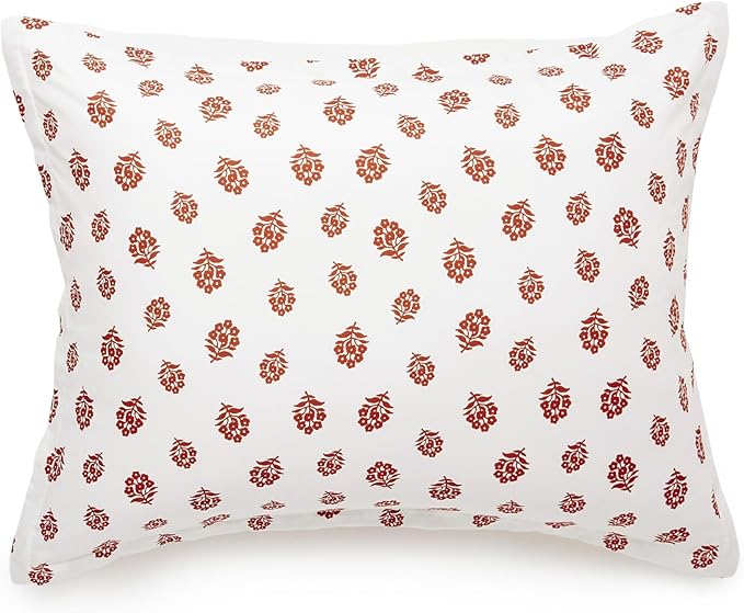 Amazon Basics Lightweight Microfiber Comforter Sets, 3-Pieces, Off White, Floral, Full/Queen