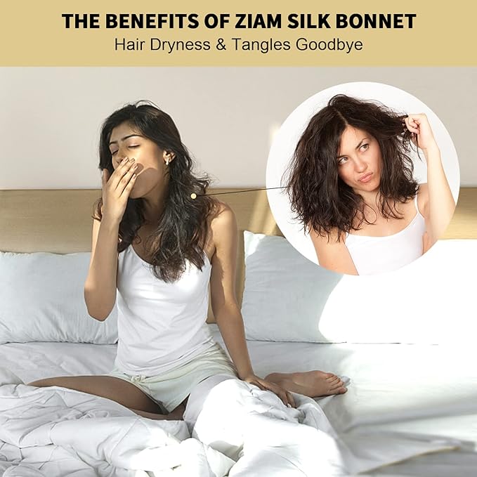 ZIMASILK 22 Momme 100% Mulberry Silk Bonnet for Sleeping & Women Hair Care, Highest Grade 6A Silk Hair wrap for Sleeping with Premium Elastic Stay On Head (1Pc, Leopard Black/White)