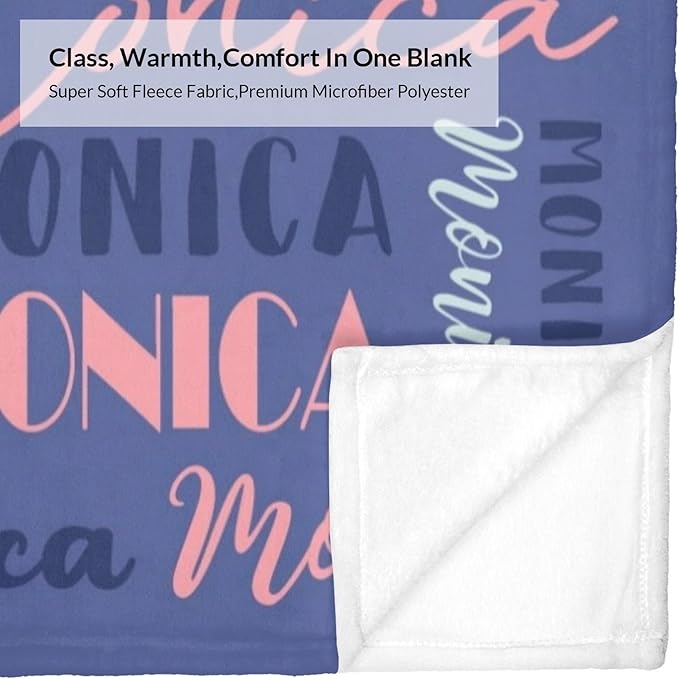 Name Blanket Personalized Blanket for Adult Kids Flannel Customize Throw Blanket Custom (Color 14, 50 x 60 Inches)