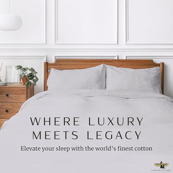 100% Egyptian Cotton Sheets California King Size | 1200 Thread Count | CEA Gold Seal Certified | Ultra Soft | Cooling for Hot Sleepers | 18" Deep Pocket | California King Size [Grey]