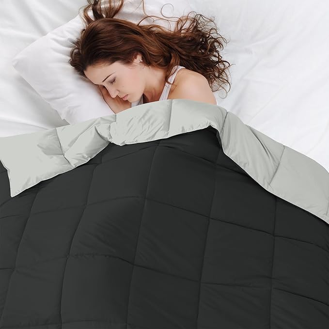 Modern Threads Down Alternative Reversible Comforter Black/Silver Queen