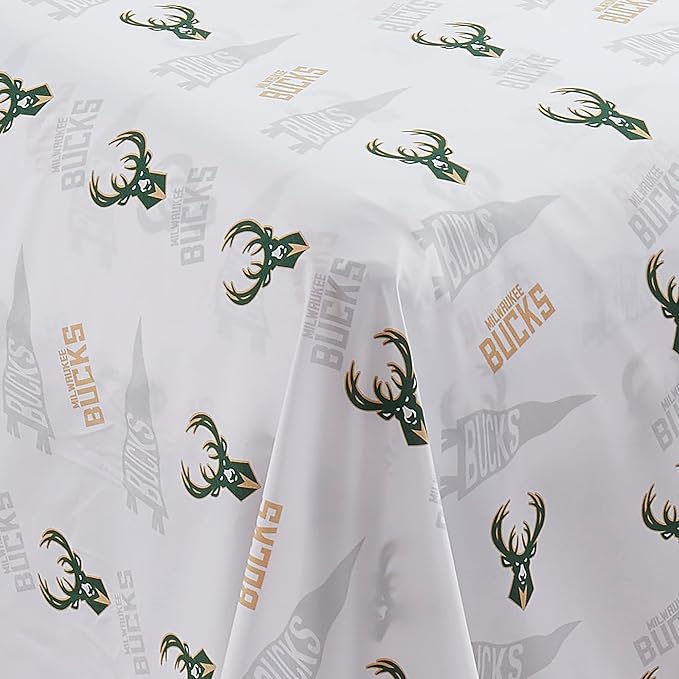 NORTHWEST Officially Licensed Milwaukee Bucks NBA Full Size Sheet Set – Soft Team Logo Bedding for Dorms, Bedrooms, Fan Caves & Game Day Style