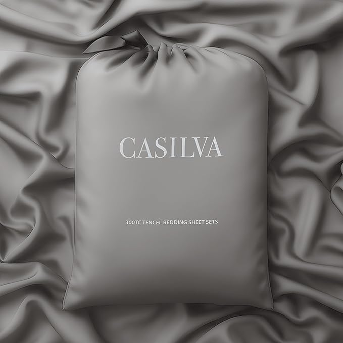 Eucalyptus Sheets - Infused with Silver for Anti-Odor, Softer Than Silk Fibers, More Cooling Than Cotton - Perfect for Hot Sleepers & Sensitive Skin - 100% Tencel Lyocell - Cali-King Sheet Set