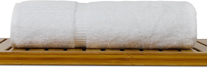 Luxury Hotel & Spa Ultra Soft Bath Towels 100% Turkish Cotton - White - Set of 2