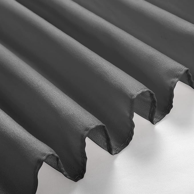 RIMELA Dark Grey Bed Skirt Queen Size 18 Inch Drop, Elastic Bed Skirting for Bed Base and Frame, Bedding Dust Ruffle Easy to Install, Lightweight Wrap Around Adjustable Bedskirt