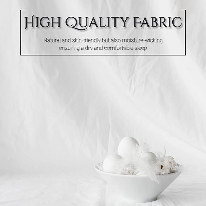 ELNIDO QUEEN Goose Feather Down Pillows King Size Set of 2，Luxury Hotel Collection Bed Pillows for Sleeping， Down Surrounded Pillows 2 Pack, Soft ＆ Fluffy for Side, Back Sleepers 20x36 in