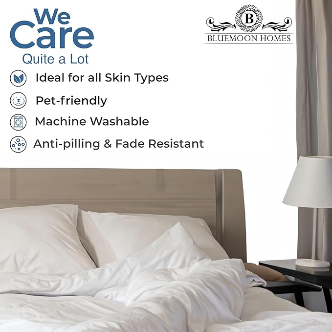 1000 Thread Count 100% Egyptian Cotton Duvet Cover Queen Size Cotton White Long Staple Quilt Full Size Silky Soft, Breathable With Zipper -3 Piece All Season Duvet Cover Set for Comforter