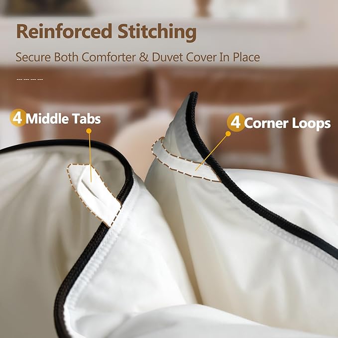 Extra Fluffy White Goose Down Comforter Queen Size - All Season Luxury Down Duvet Insert Hotel Bedding Comforters Oeko Certified 480 Thread Count High Fill Power - 90x90 Inches