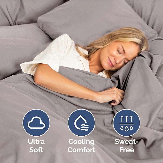 Split King Size 5 Piece Sheet Set - Extra Soft, Breathable, And Cooling Sheets - Hotel Luxury Bed Sheets for Women And Men - Deep Pockets, Easy-Fit & Wrinkle-Free - Thistle Purple Oeko-Tex Bed Sheets