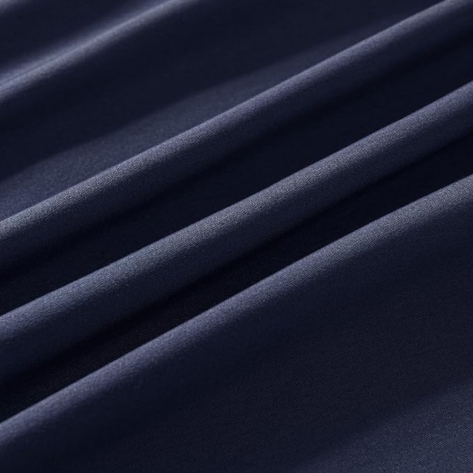 Twin Size Bed Skirt Ruffled Bed Skirt with Split Corners, 18 Inch Drop Dust Ruffle Bed Skirt with Platform, Blue (Twin - 18" Drop)