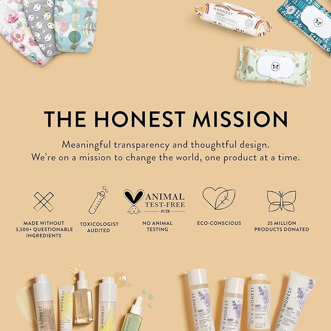 The Honest Company Foaming Bubble Bath Gentle for Baby Naturally Derived Tear-free Hypoallergenic Fragrance Free Sensitive 12 fl oz