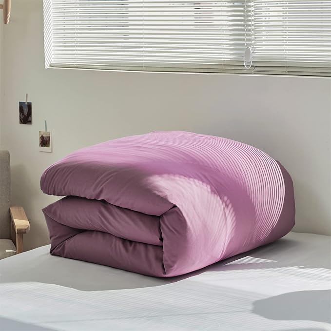 Cottonight Purple Comforter Set Full Dusty Purple Bedding Comforter Set Full Pale Mauve Solid Modern Blanket Quilts Soft Breathable 3 Piece Comforter Set for Adults Teens