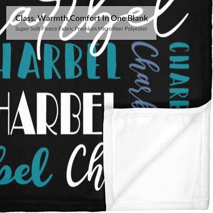 Name Blanket Personalized Blanket for Adult Kids Flannel Customize Throw Blanket Custom (Color 13, 60 x 80 Inches)