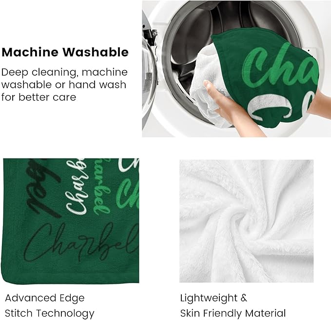 Name Blanket Personalized Blanket for Adult Kids Flannel Customize Throw Blanket Custom (Color 19, 40 x 50 Inches)