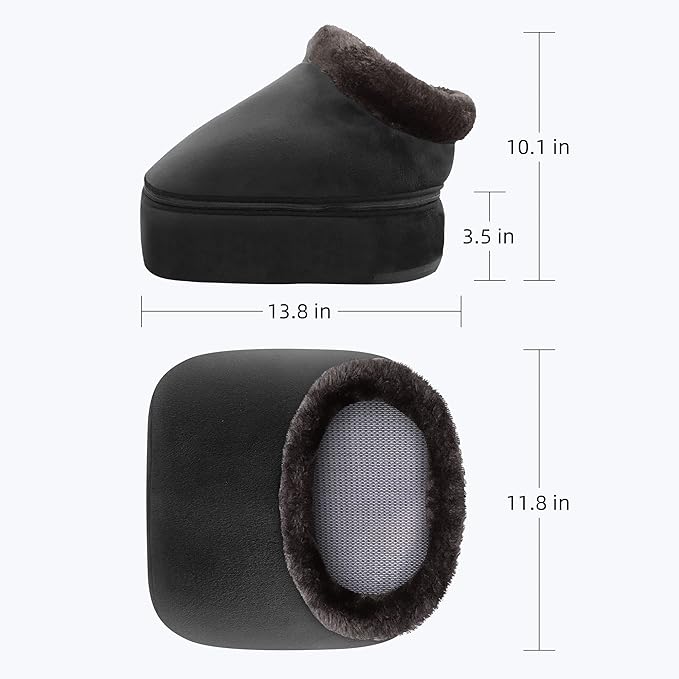 COMFIER Foot Warmer Massager,Gifts for Women,Men,Shiatsu Foot Massager with Heat, Electric Heating Pad for Back Feet,Back Massager for Pain Relief(Black)