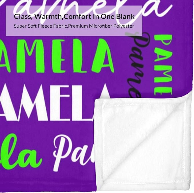 Name Blanket Personalized Blanket for Adult Kids Flannel Customize Throw Blanket Custom (Color 28, 30 x 40 Inches)