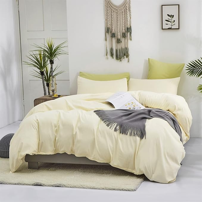 Cottonight Ivory Comforter Set Twin Beige White Bedding Comforter Set Off White Solid Blanket Quilts Solid Cream White Modern Soft Breathable Chic Ivory Bedding Set for Women Men Twin Bed