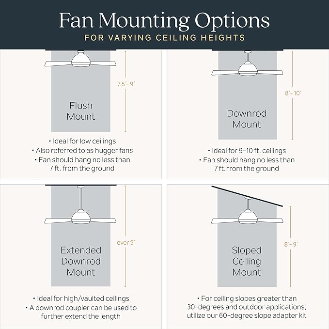 KICHLER 65 inch Gentry LED Ceiling Fan in Distressed Black with Reversible Blades, Extra Large
