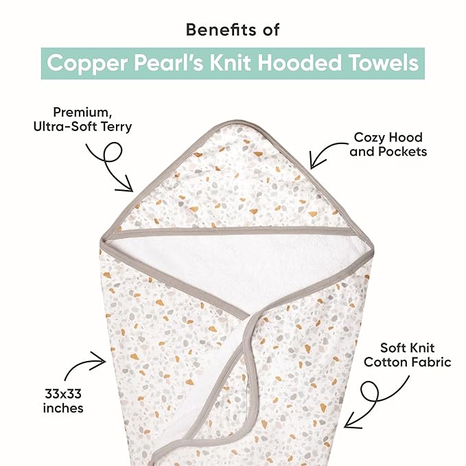 Copper Pearl Hooded Bath Towels Premium Knit/Terry Cloth Baby Towels with Hood, Pockets, and Cool Designs - Great to Gift and Make Bath Time Fun - Baby Bath Towel, Picasso