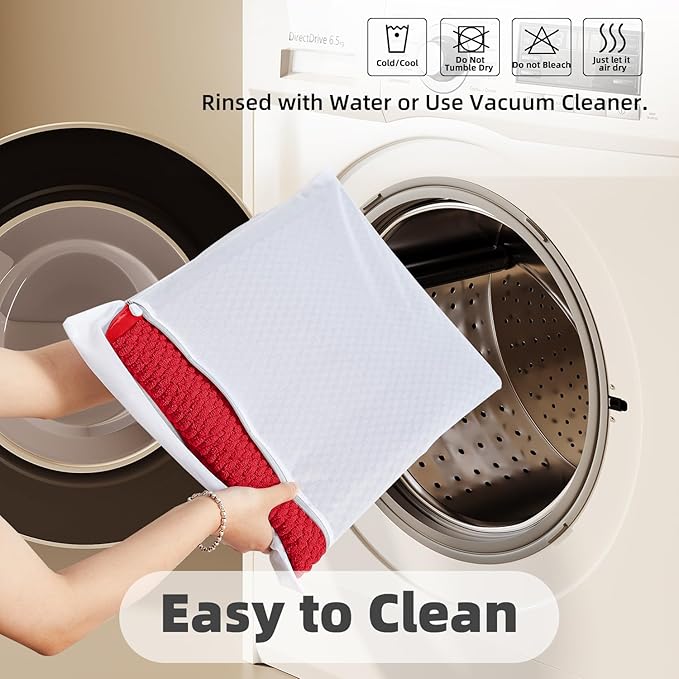 Large Christmas Bathroom Rugs Non Slip Washable Bath Rugs Super Absorbent Bathroom Rug Thin Quick Dry Low Pile Bath Mats, Red 36"x60"