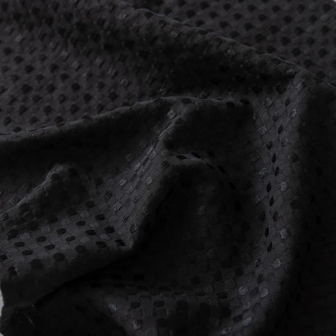 Full Bed Skirt, Wrap Around Bed Skirt with Pleated Corner, 14 Inch Drop Pleated Waffle Weave Bedskirts, Anti-Slip, Microfiber, Black, 14'' Full