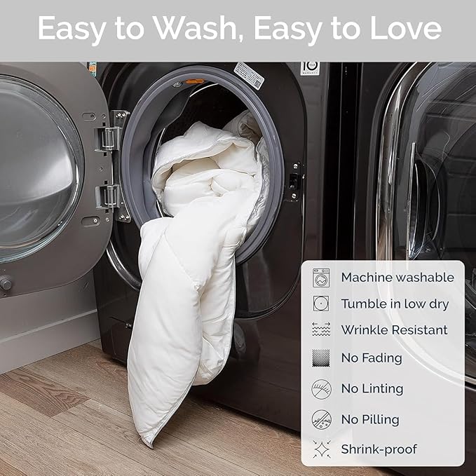 100% Viscose Derived from Bamboo Comforter, Cooling Comforter, Duvet Insert, Breathable, Extra Fluffy, Lightweight Comforters, Oversized King