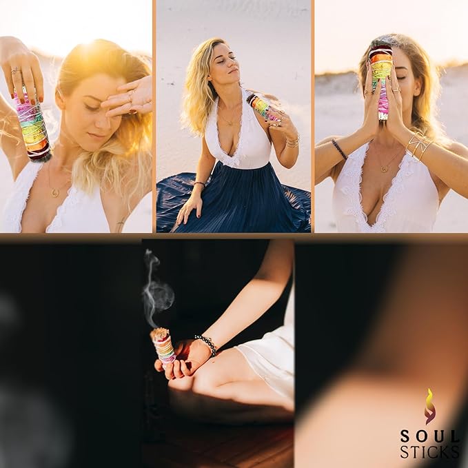 Soul Sticks 1 Pack 9 Inch Floral White Sage Smudge Stick With Starter Guide | House Blessing | Cleansing and Negative Energy Removal | Big Smudge Stick