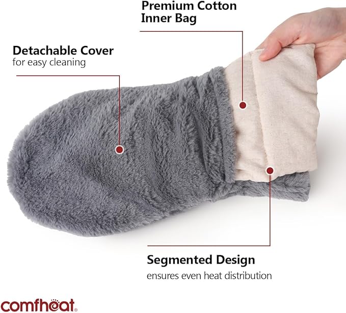 Microwavable Heating Mittens for Hand and Fingers to Relieve Arthritis Pain Heated Hands Mitts Moist Heat Therapy Relief for Stiff, Raynauds, Carpal Tunnel, Lavender Scented Gloves Washable