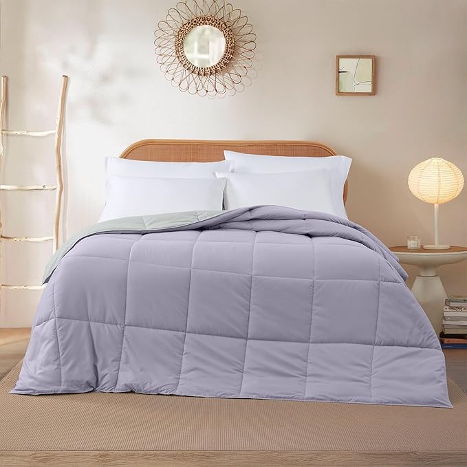 Modern Threads Down Alternative Reversible Comforter Purple/Silver Twin