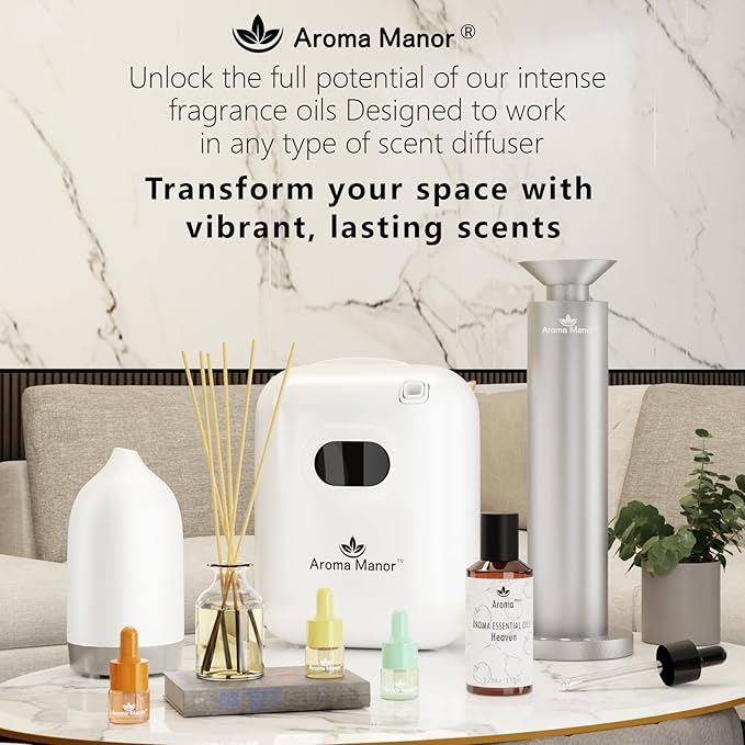 Diffuser Oils Scents - Miami Essential Oil Blend - Luxury Hotel Inspired Home Aromatherapy Diffuser Oil - Pear, Lily of The Valley - for Diffuser, Humidifier, Ultrasonic, Reed - 150ML