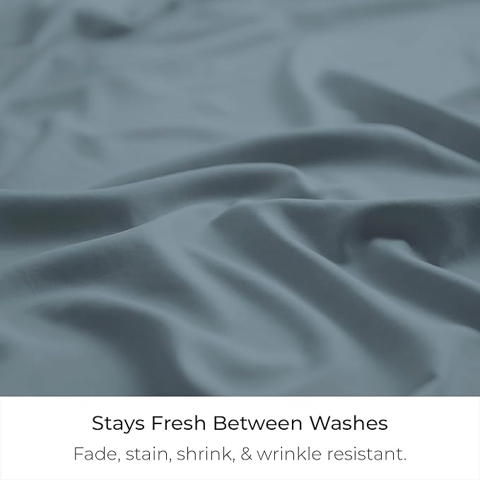Mellanni Bed Skirt Twin XL Size - Bed Skirting - 15-Inch Tailored Drop Pleated Dust Ruffle - Hotel Luxury Bedding - Wrinkle, Fade, Stain Resistant - 1 Bedskirt (Twin XL, Spa Blue)
