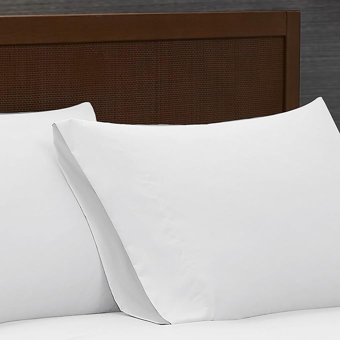 London Fog Garment Washed Solid Sheet Set White Microfiber 5-Piece Split King Sheet Set, Solid Themed, Deep Pocket, Adult and Teen, Oeko-TEX Certified