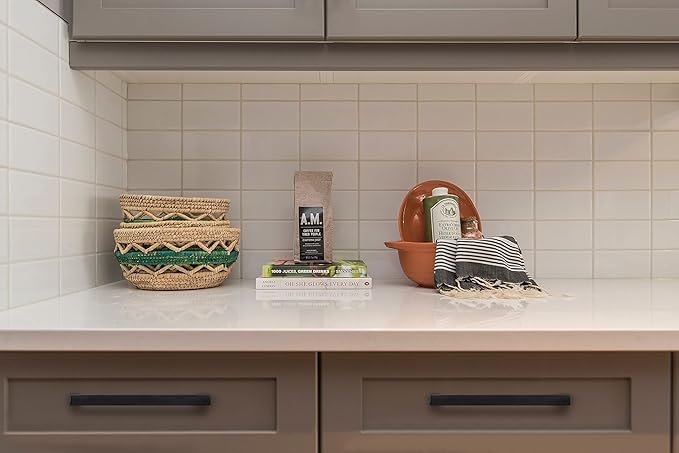 Ravinte 25 Pack Solid 3-3/4 Inch Center to Center Slim Square Bar Drawer Handles Cabinet Hardware - Matte Black Kitchen Pulls