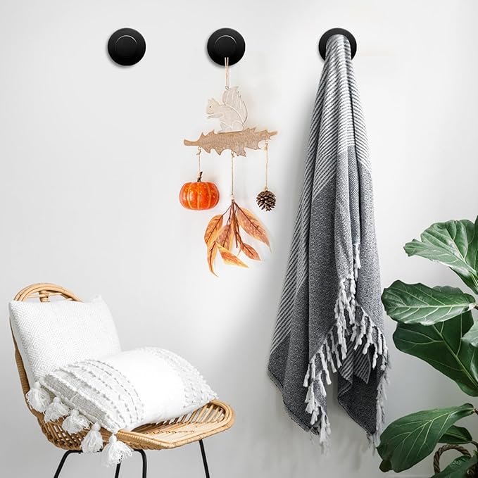 10 Pack Suction Cup Hooks for Shower, Suction Cup Towel Hooks for Bathrooms, Adhesive Wall Hook, SUS304 Waterproof Stainless Steel Hooks for Bathroom, Bedroom, Kitchen, Hotel and Office